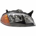 Eagle Eyes Left Hand Assembly Composite Head Lamp for 1998-2001 Chevy Metro REGGM299-A001L